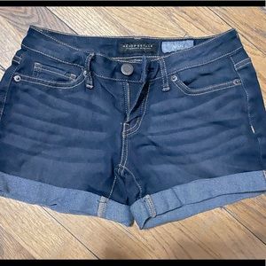 aeropostale, mid, dark denim, size 00,